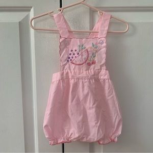 VTG 90s Y2K pink one piece outfit baby girl 12M 12 month fruit